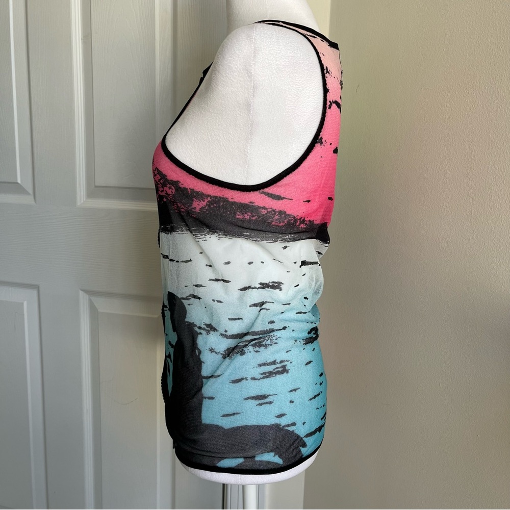 RARE Vintage Jean Paul Gaultier Soleil 90s Y2K Sheer Mesh Swim Tank Top Shirt M - Picture 3 of 9